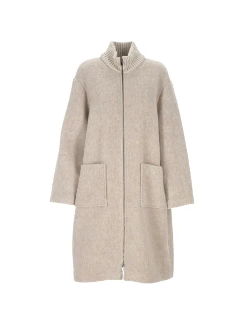 Lorena Antoniazzi manteau zippé à col montant