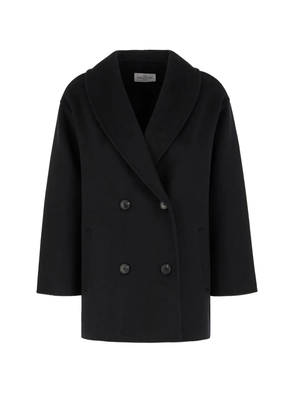 THE DYNAMIS STUDIO double-breasted wool coat - Schwarz