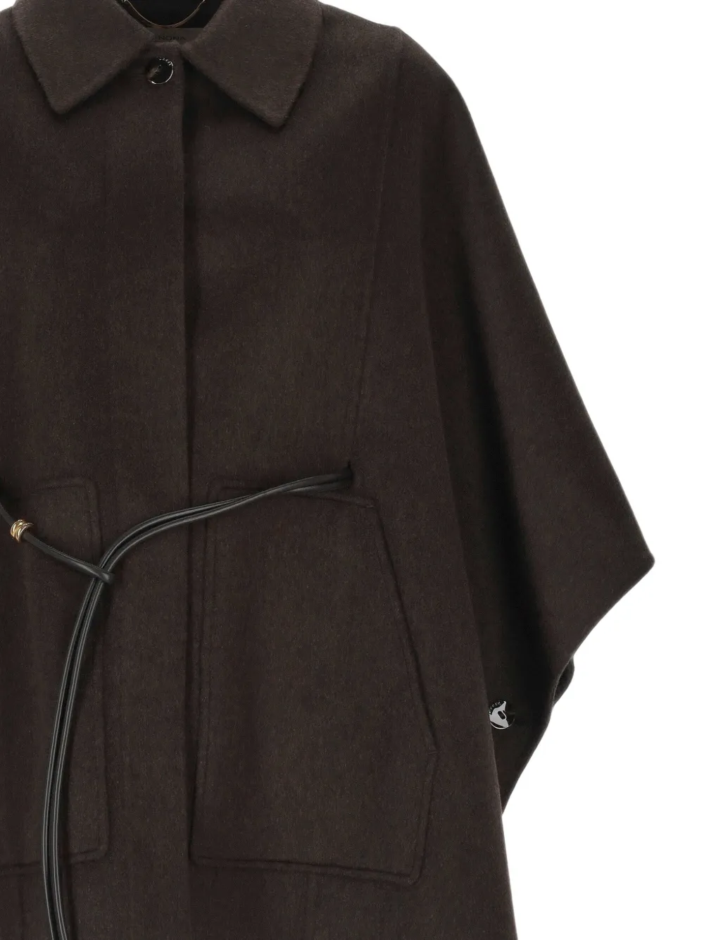 Agnona Jas met cape en ceintuur Bruin