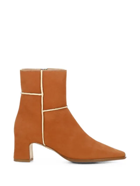 Rodo piped square-toe ankle boots