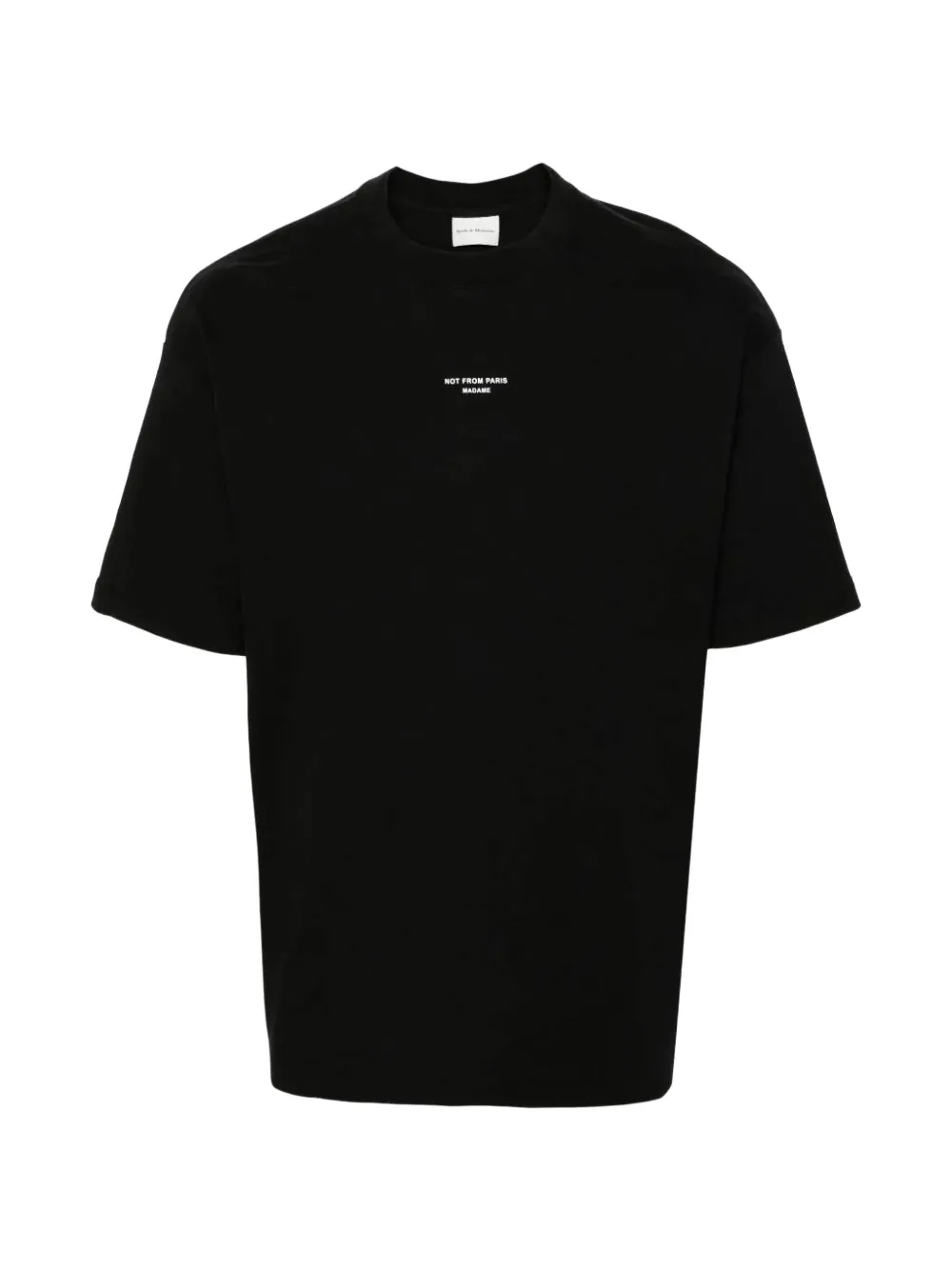 Drôle De Monsieur slogan-print cotton T-shirt - Nero