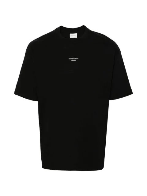 Drôle De Monsieur camiseta de algodón con eslogan estampado