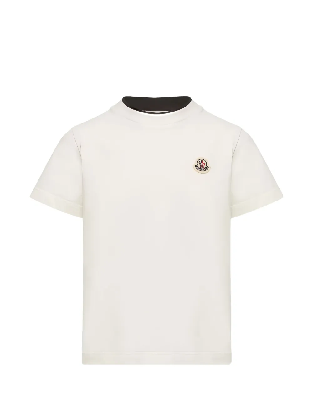 Moncler Enfant logo-patch T-shirt Wit