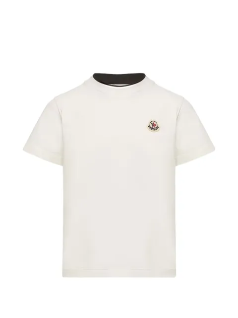 Moncler Enfant camiseta con parche del logo