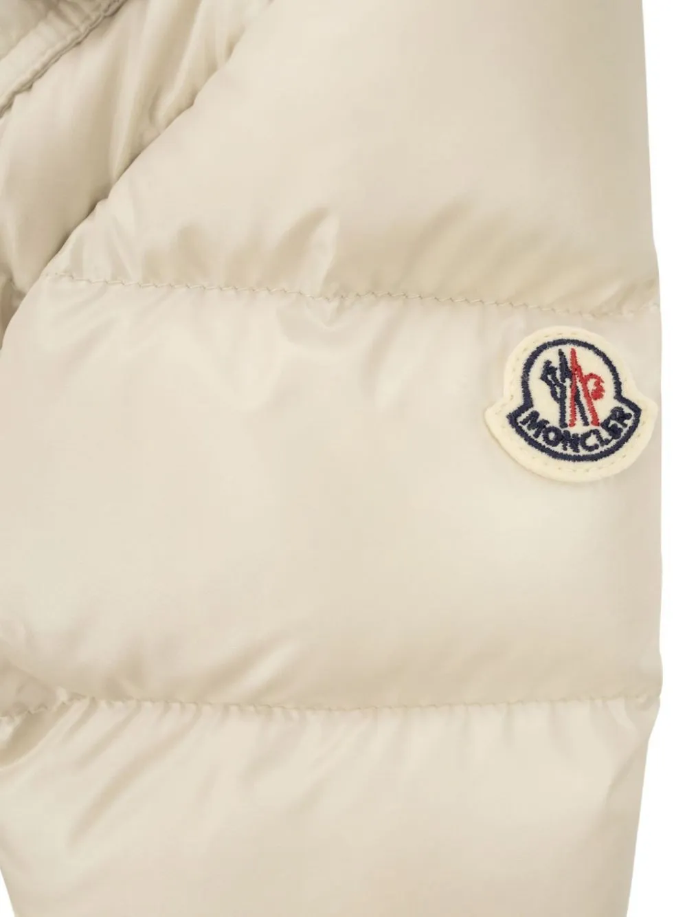 Moncler Enfant Gewatteerd jack met capuchon Beige