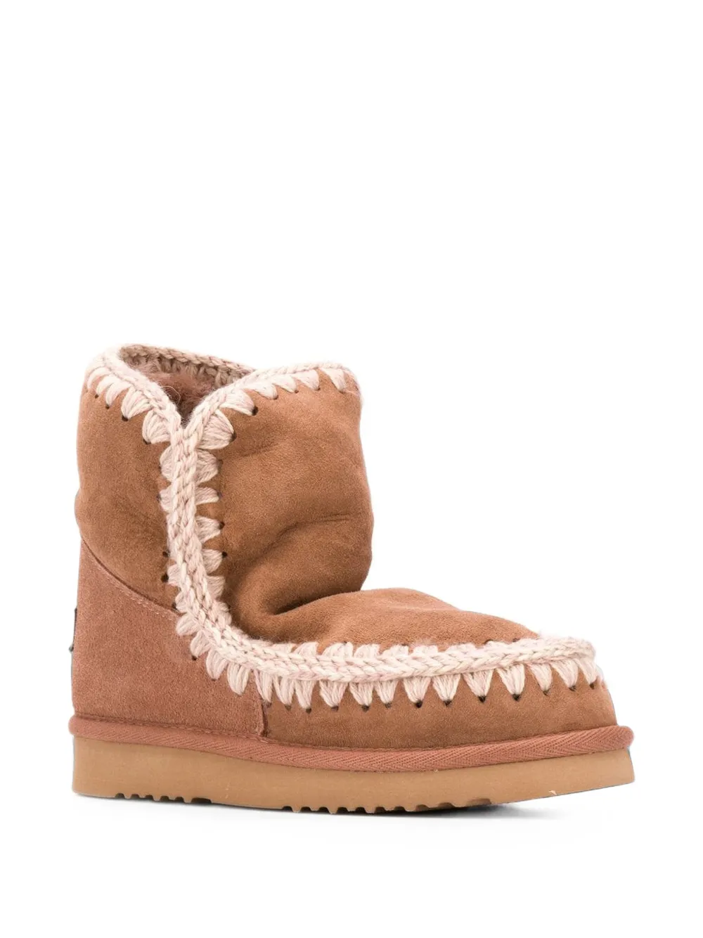Mou contrast-stitch ankle boots Bruin
