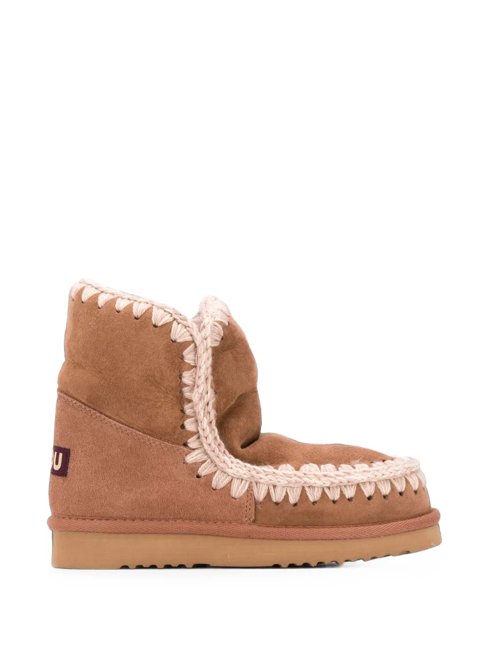 Mou contrast-stitch ankle boots