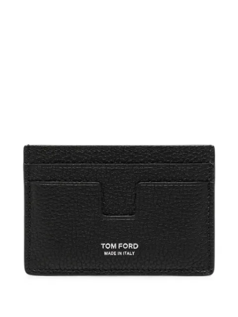 TOM FORD logo-print grained-leather cardholder