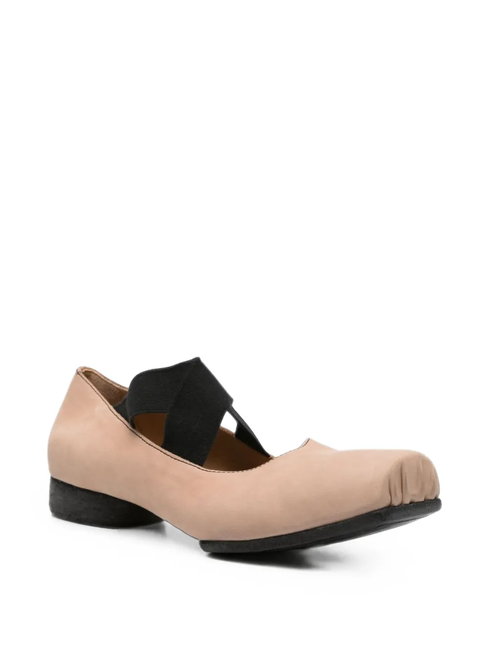 Uma Wang cross-strap square-toe pumps Beige