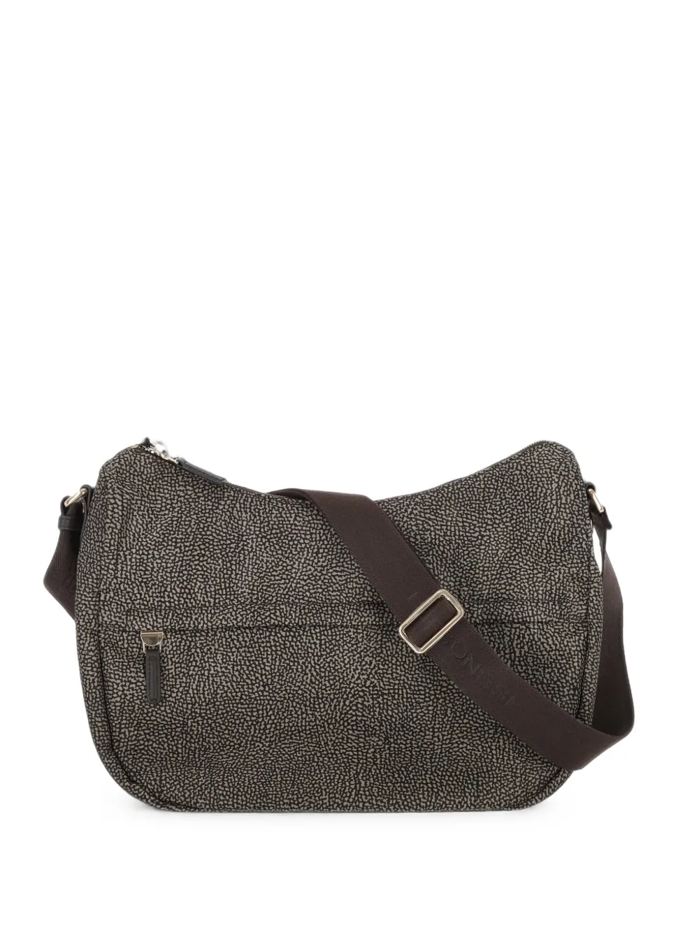 Borbonese B-Club Luna Op-printed shoulder bag - Braun