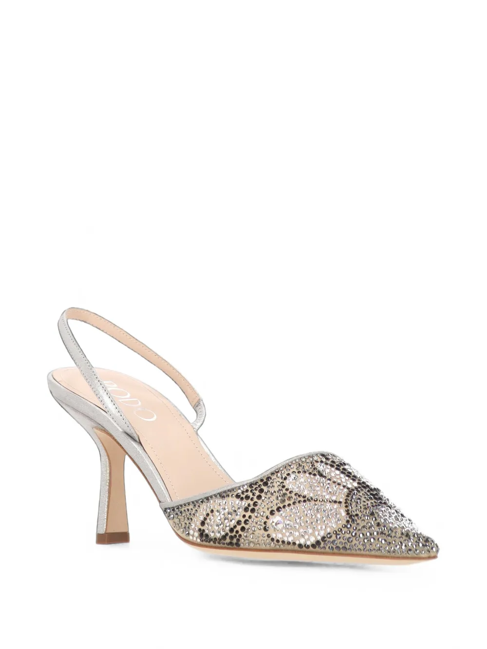Rodo Slingback pumps verfraaid met kristallen Zilver