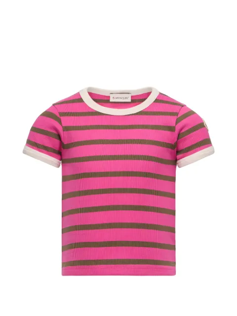 Moncler Enfant striped cotton T-shirt
