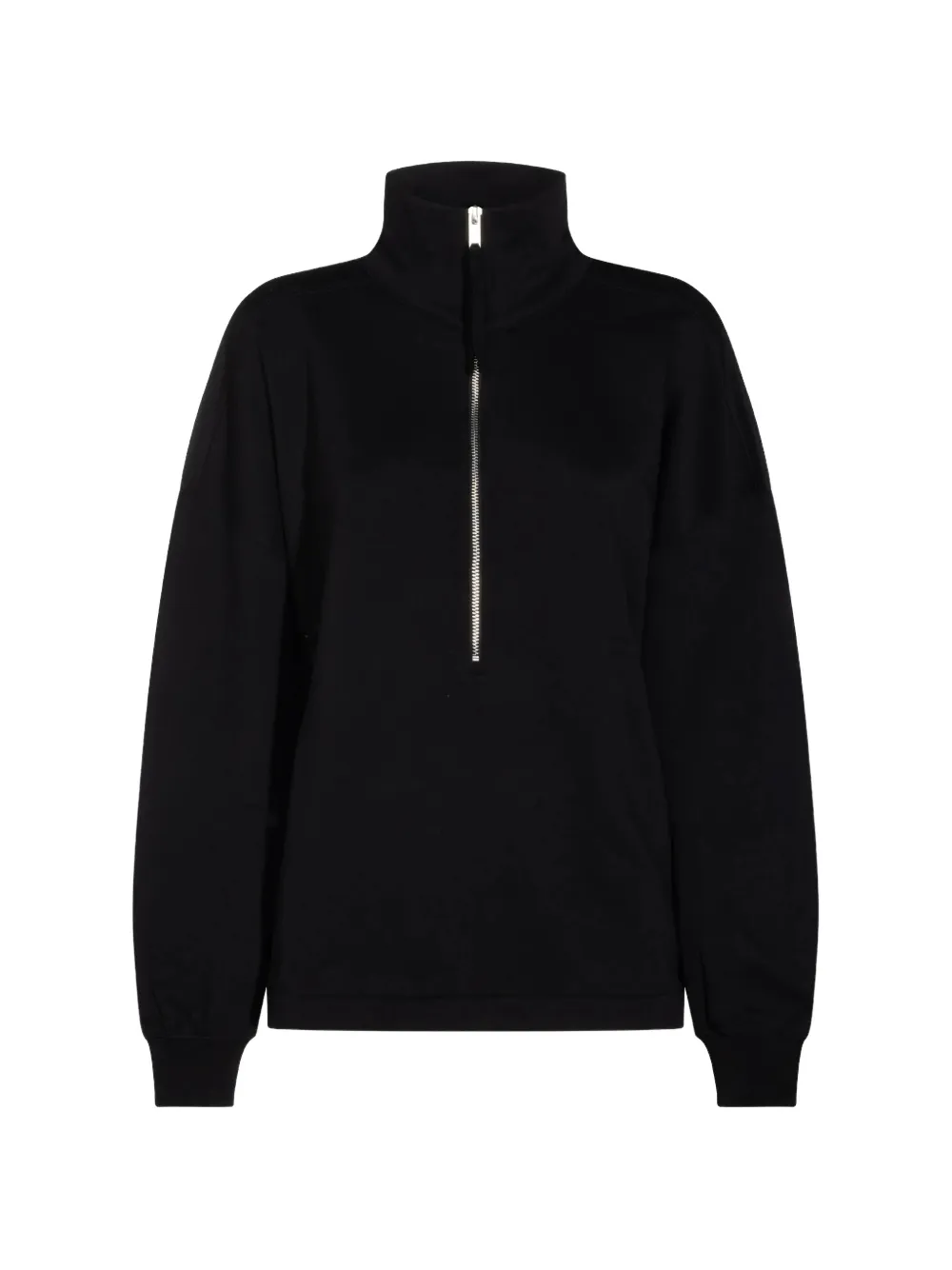 Thom Krom half-zip gathered-sleeve sweater