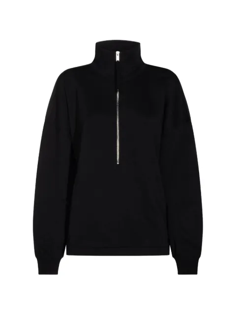 Thom Krom half-zip gathered-sleeve sweater