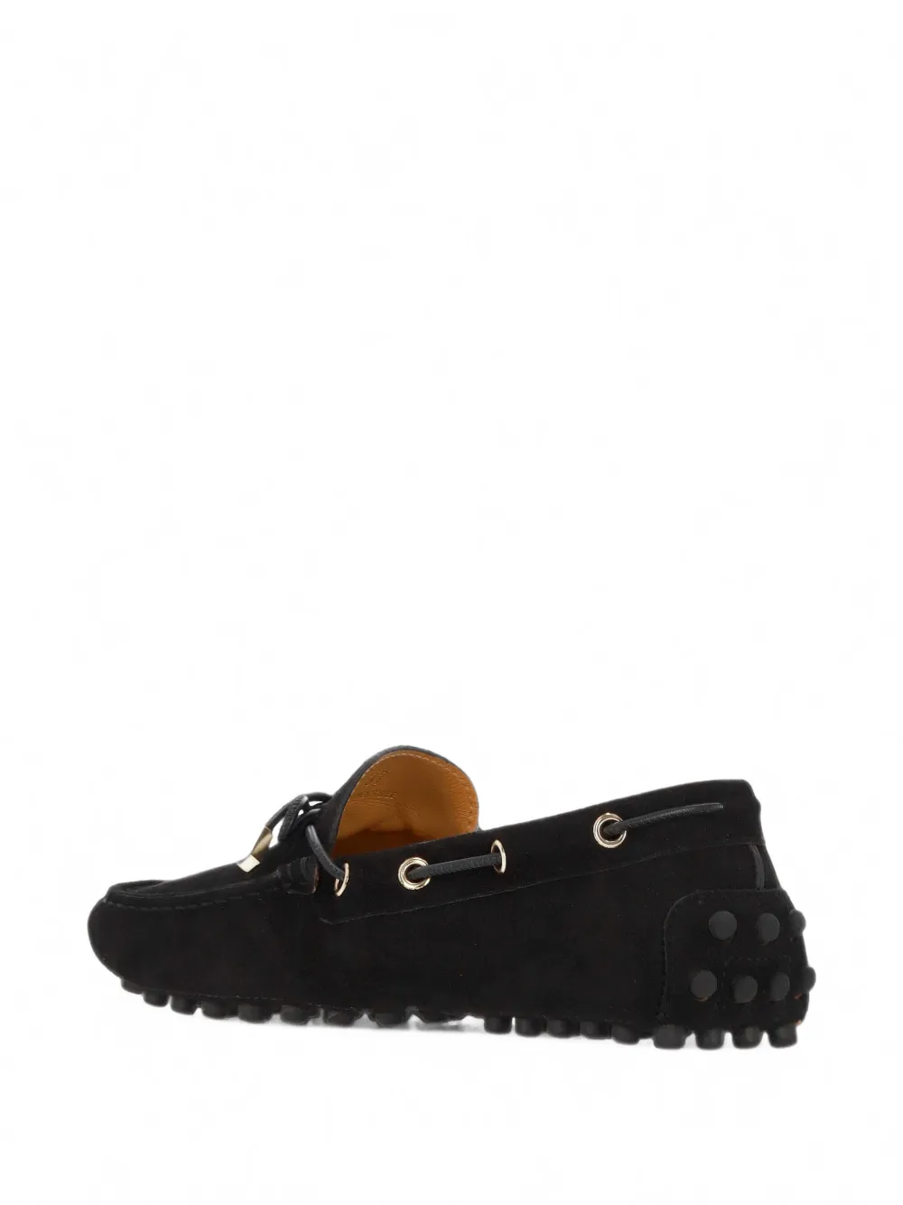 Tod's bow-detail suede loafers Zwart