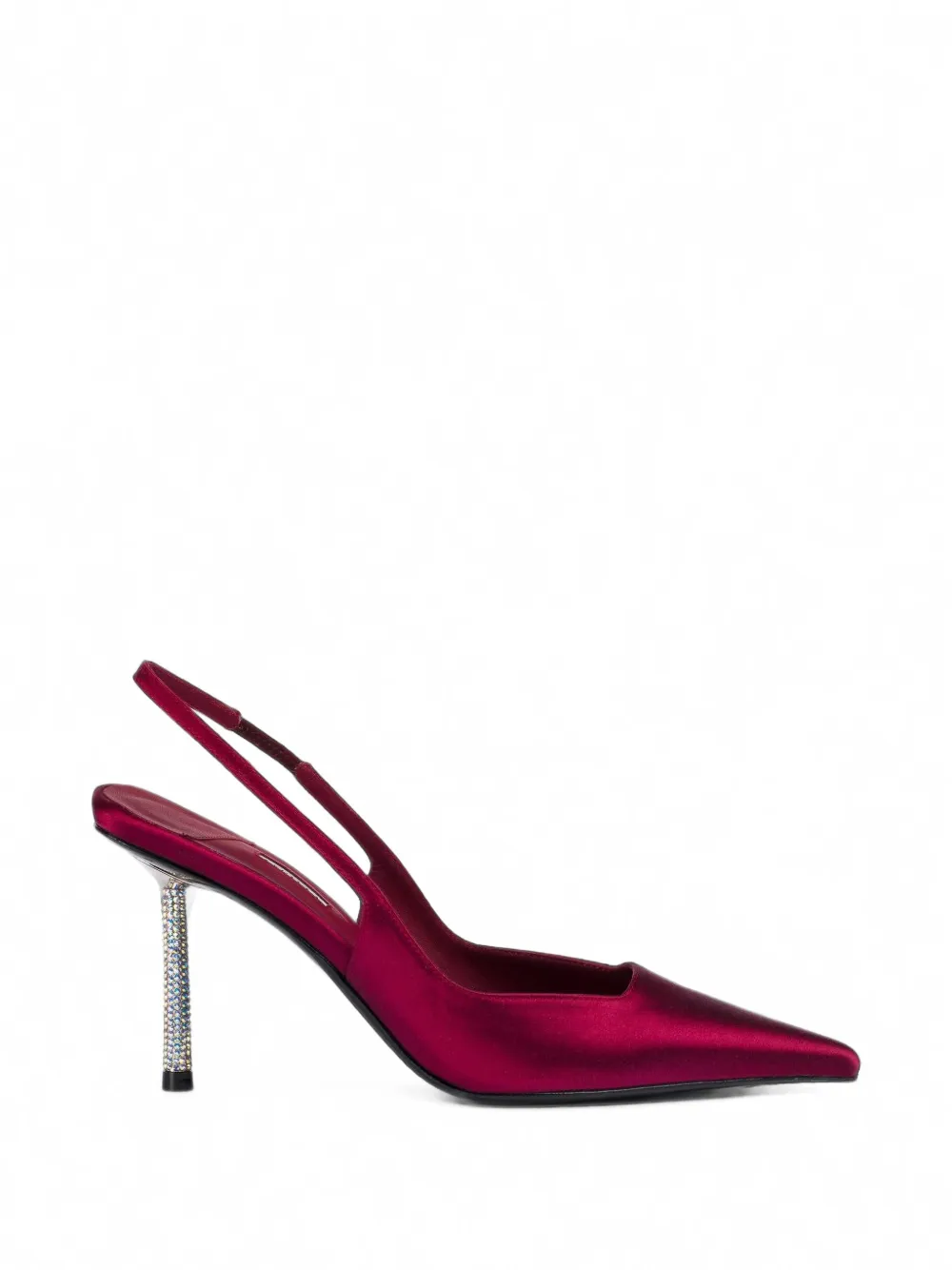 Le Silla Amelia crystal-embellished slingback pumps Rood