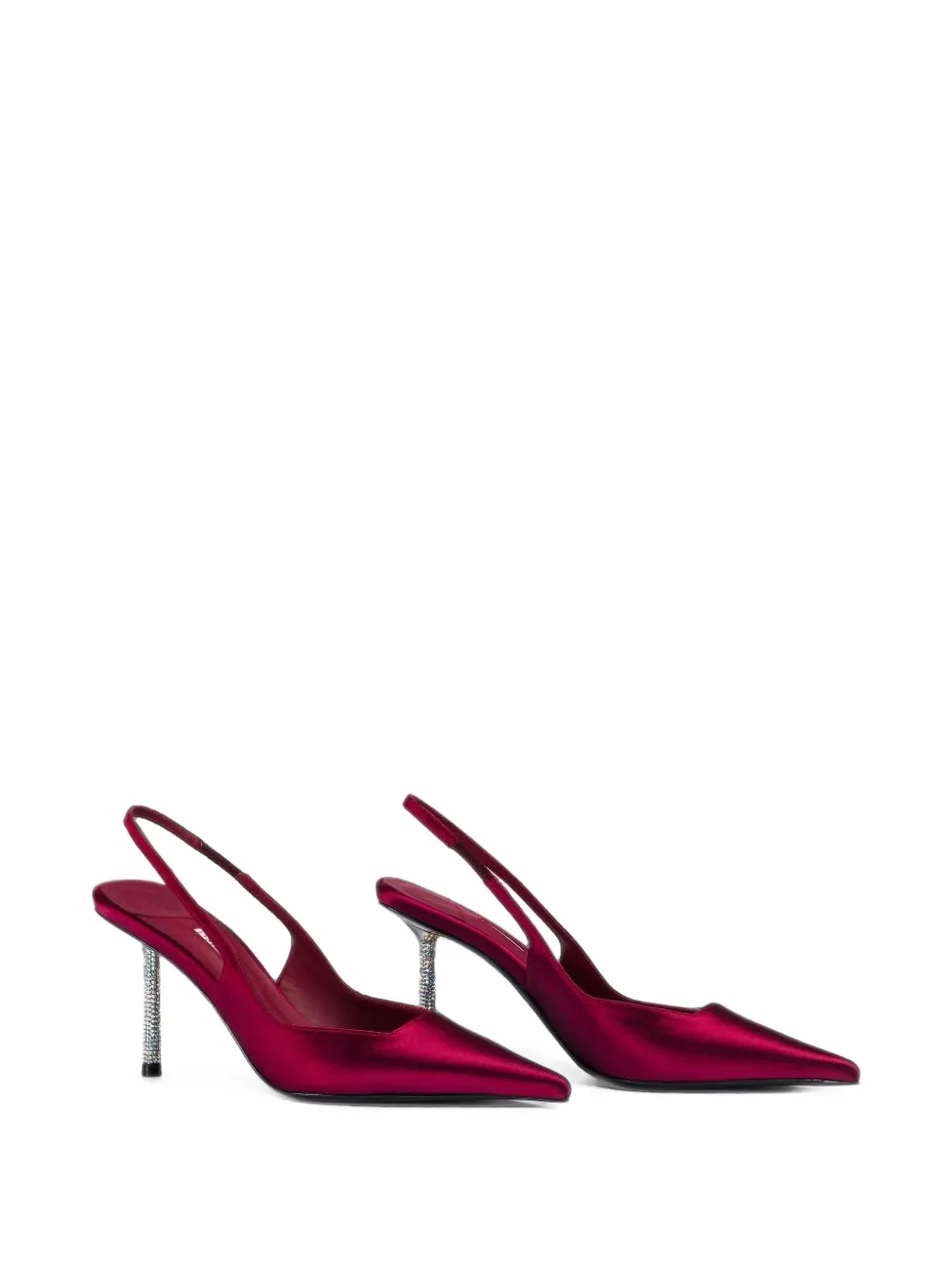 Le Silla Amelia crystal-embellished slingback pumps Rood