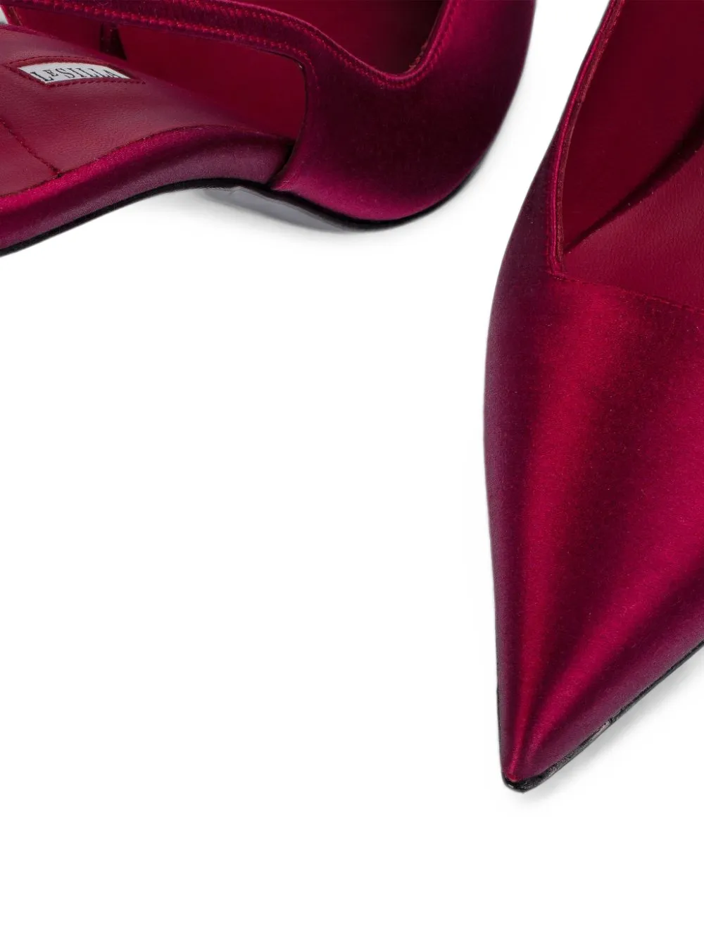 Le Silla Amelia crystal-embellished slingback pumps Rood