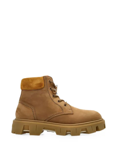 Moncler Peak City suede-panelled chunky-sole boots