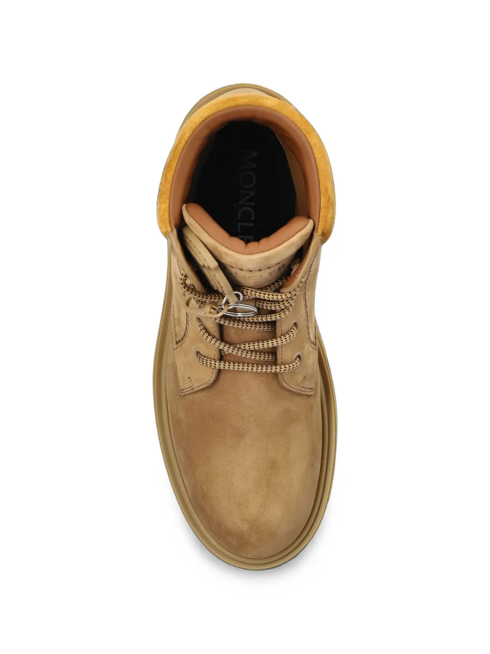 Moncler Peak City suede-panelled chunky-sole boots Beige