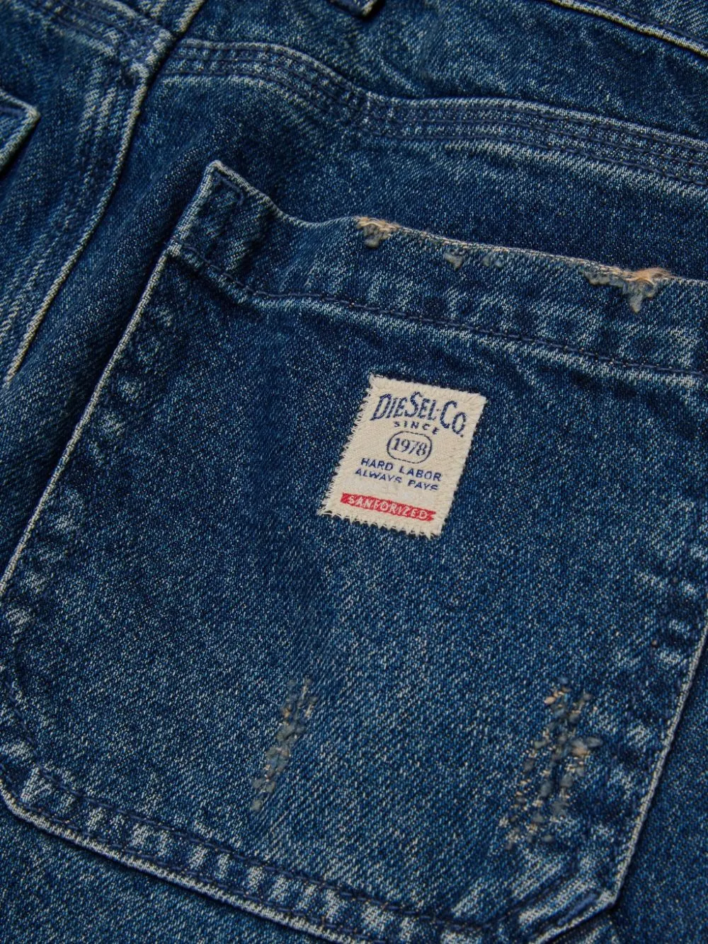 Diesel Kids Gerafelde jeans Blauw