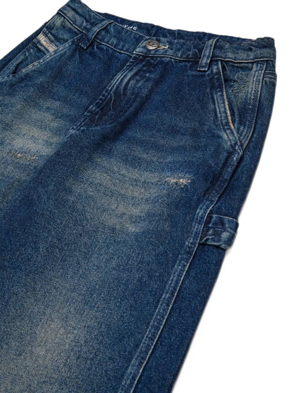 Diesel Kids Gerafelde jeans Blauw