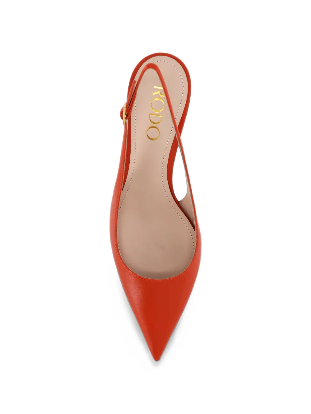 Rodo pointed-toe slingback pumps Oranje