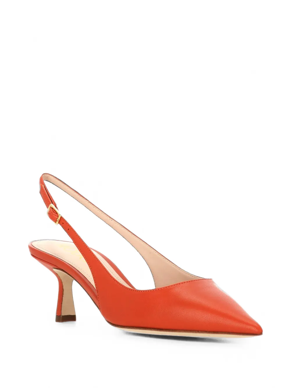 Rodo pointed-toe slingback pumps Oranje