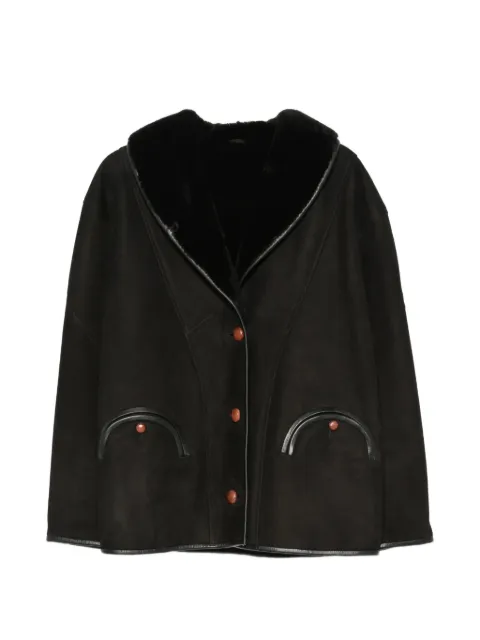 Blazé Milano Tatoosh shearling leather-trimmed jacket