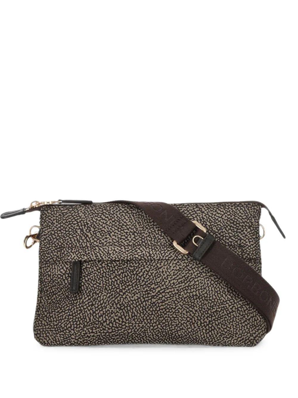 Borbonese all-over print cross body bag - Marrone