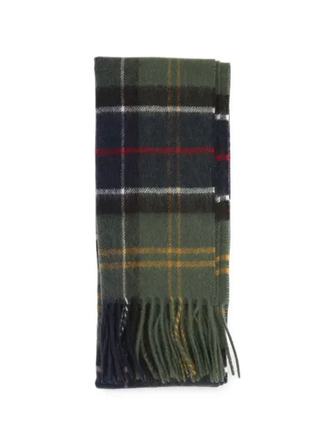 Barbour Tartan logo-patch scarf
