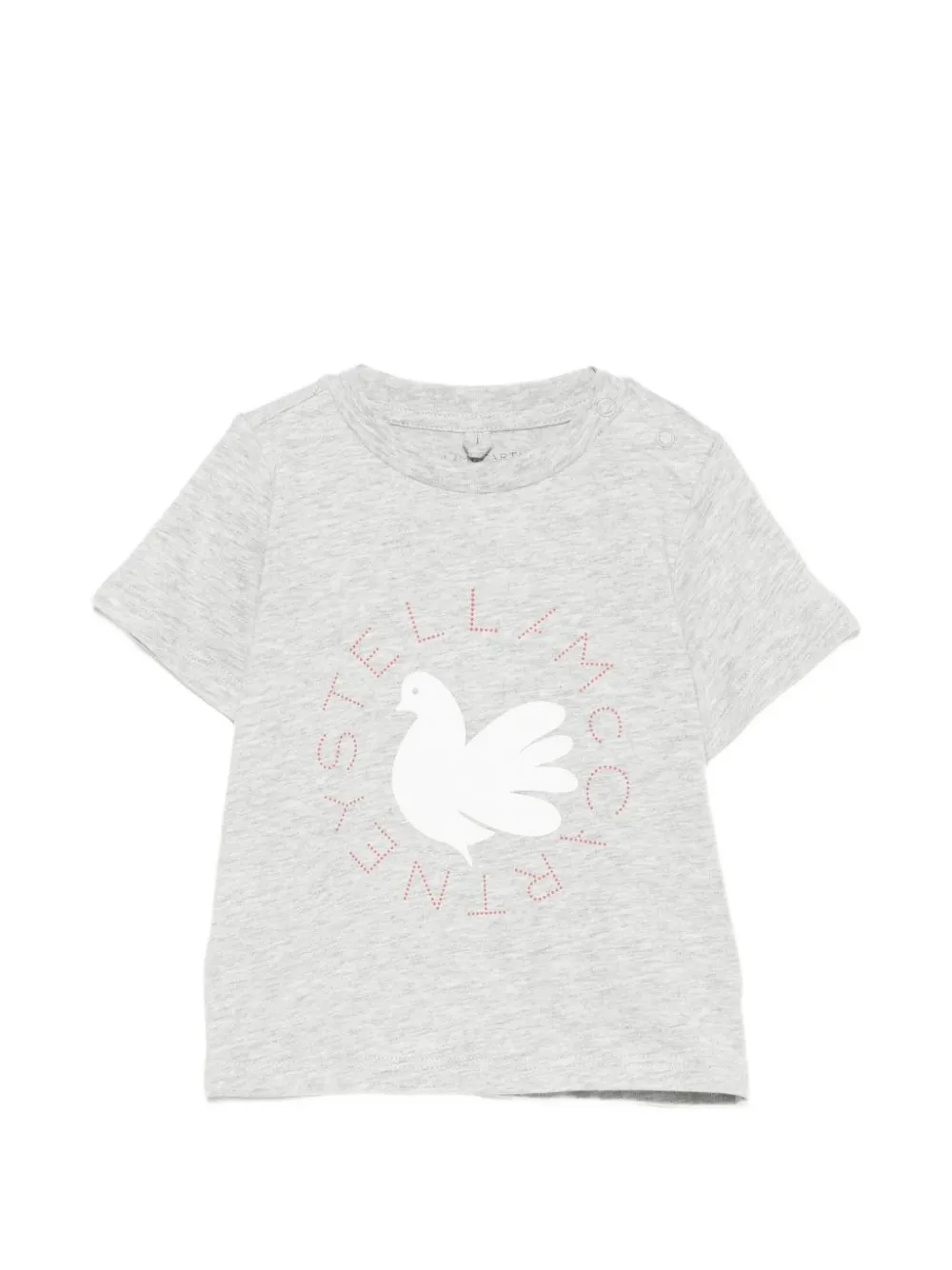 Stella McCartney Kids T-shirt in cotone con logo - Grigio