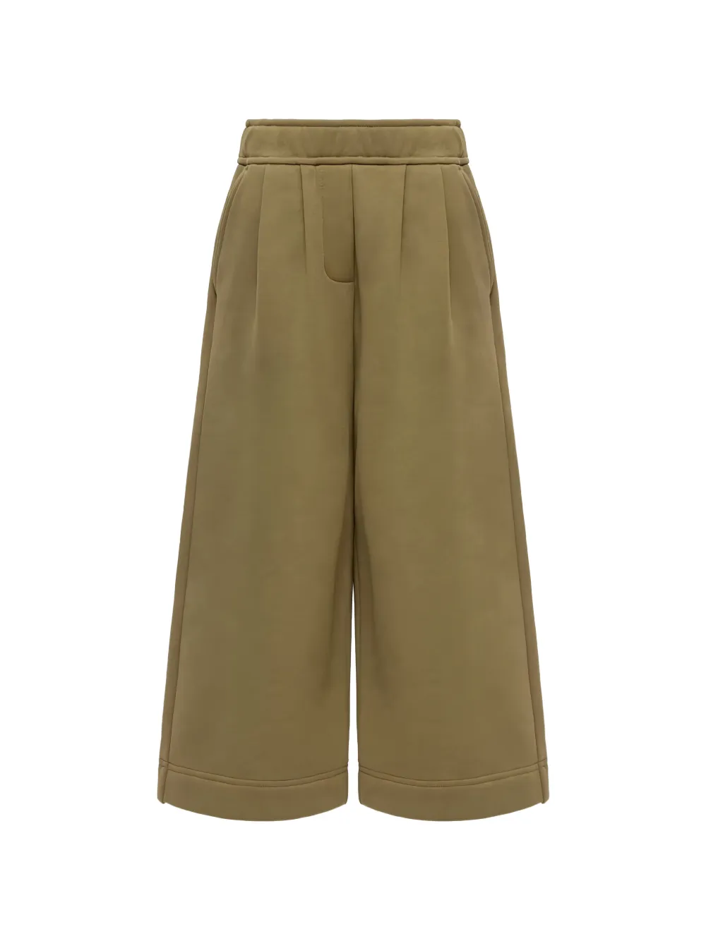 Moncler Enfant pantalon de jogging plissé à patch logo - Vert Moncler Enfant pantalon de jogging plissé à patch logo - Vert