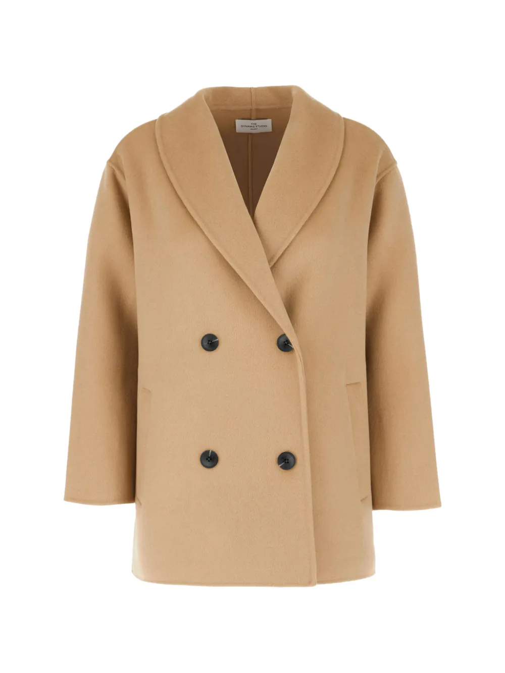 THE DYNAMIS STUDIO double-breasted shawl-lapel coat - Nude
