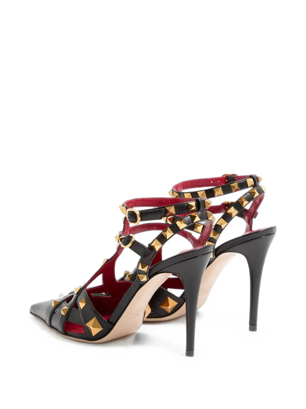 Valentino Garavani studdy kidskin pumps 100mm Zwart