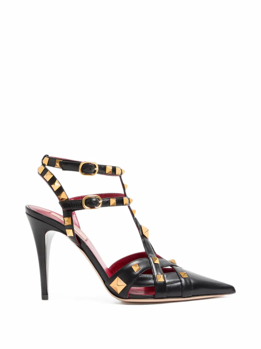 Valentino Garavani Studdy Pumps aus Ziegenleder 100mm - Schwarz