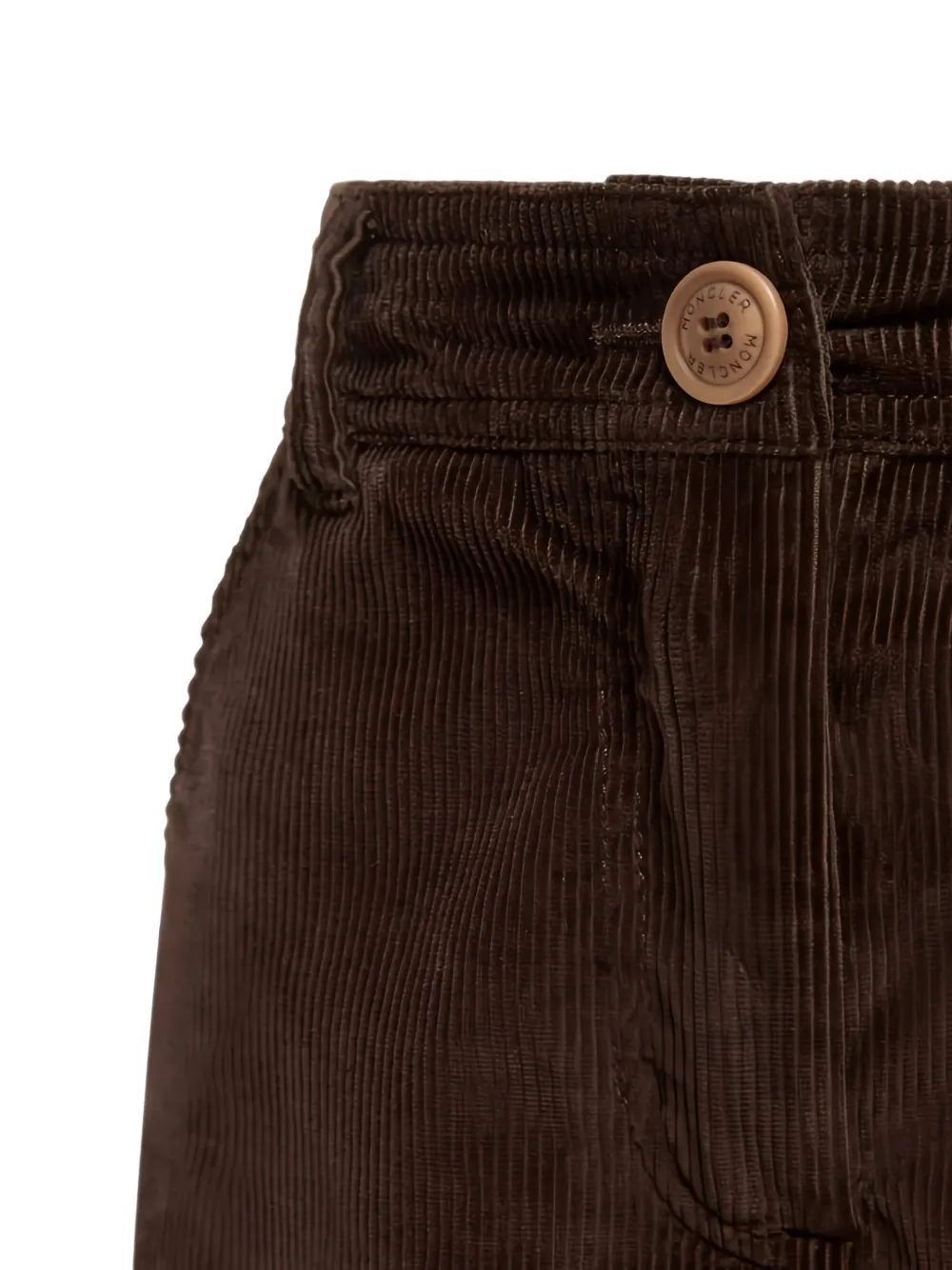 Moncler Enfant Ribfluwelen broek Bruin