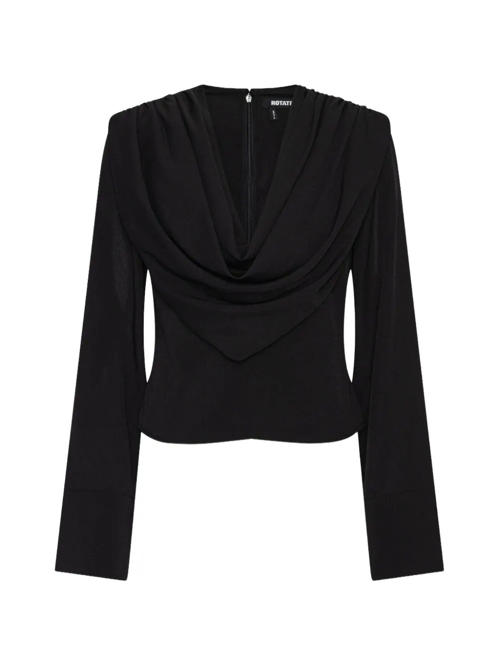 ROTATE BIRGER CHRISTENSEN draped blouse black - Nero