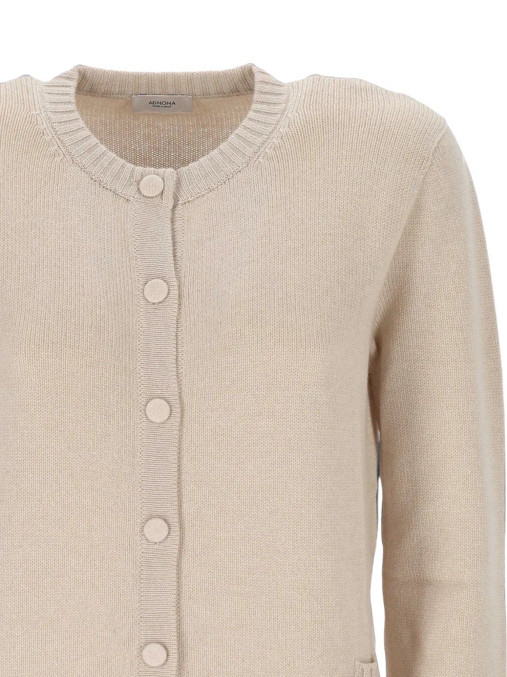 Agnona Gebreid vest Beige