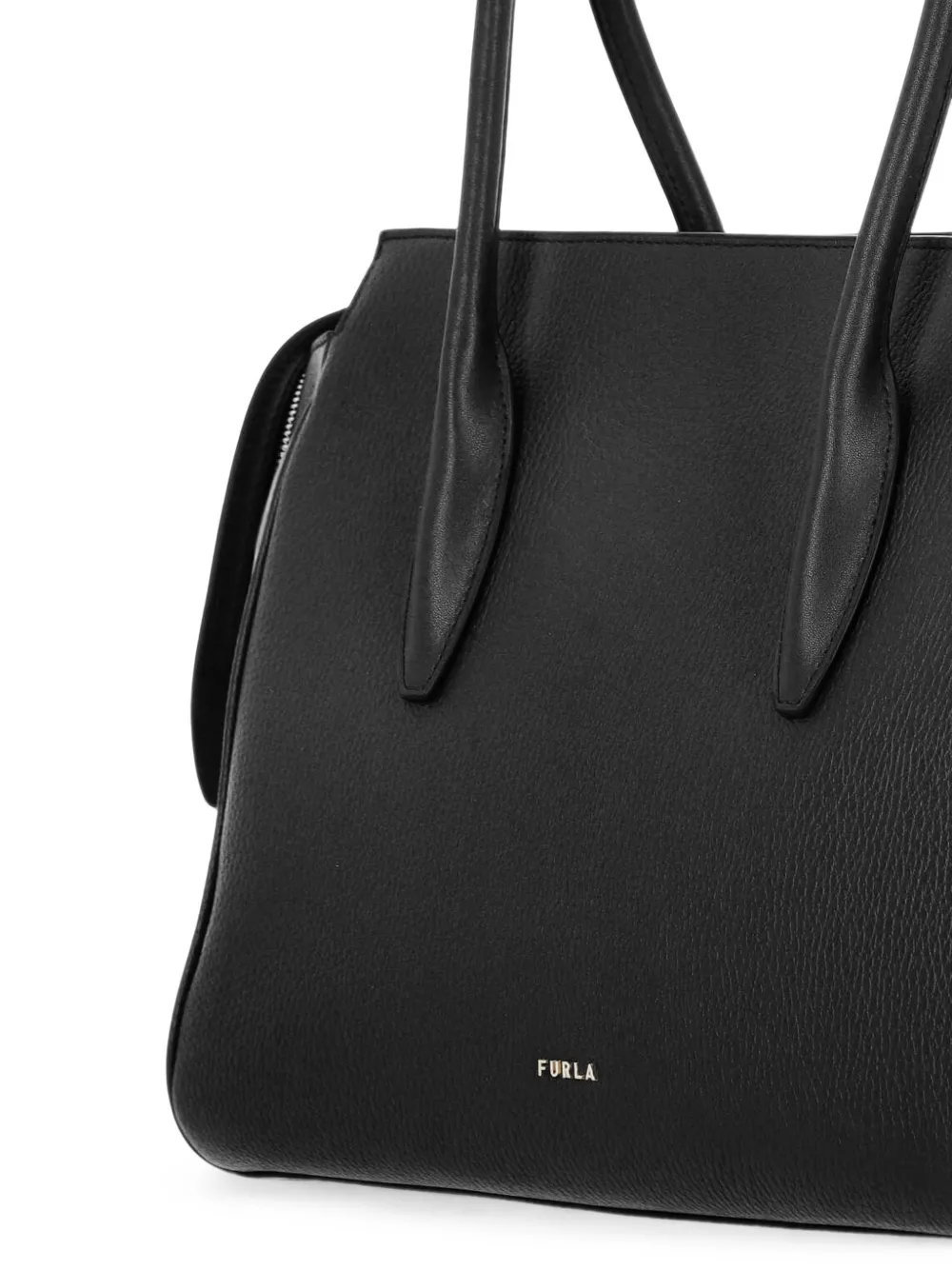 Furla Schoudertas van bewerkt leer Zwart