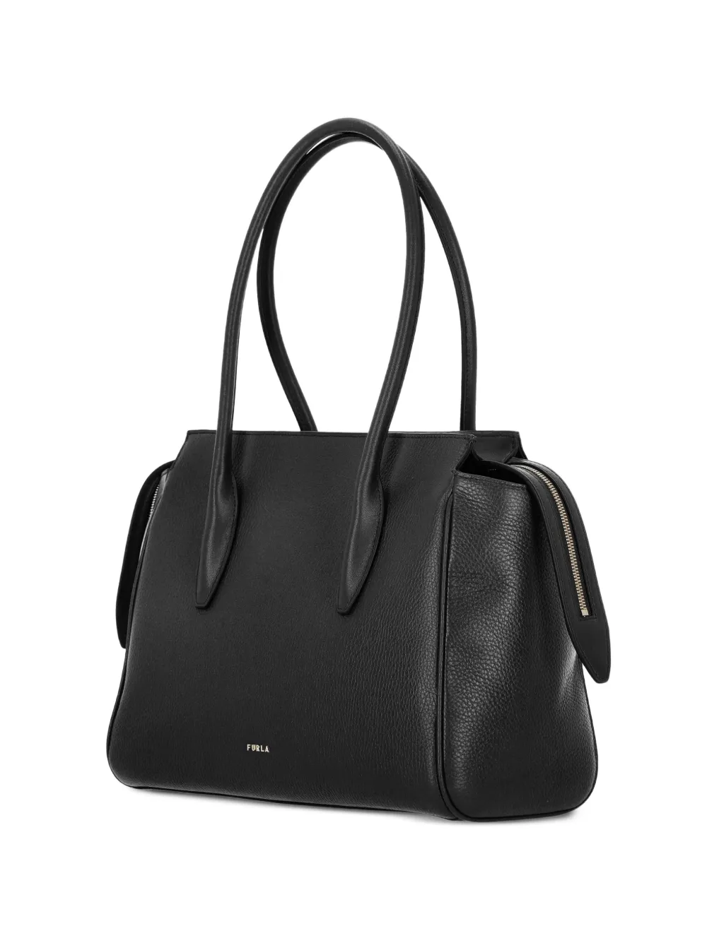 Furla grained-leather shoulder bag - Nero