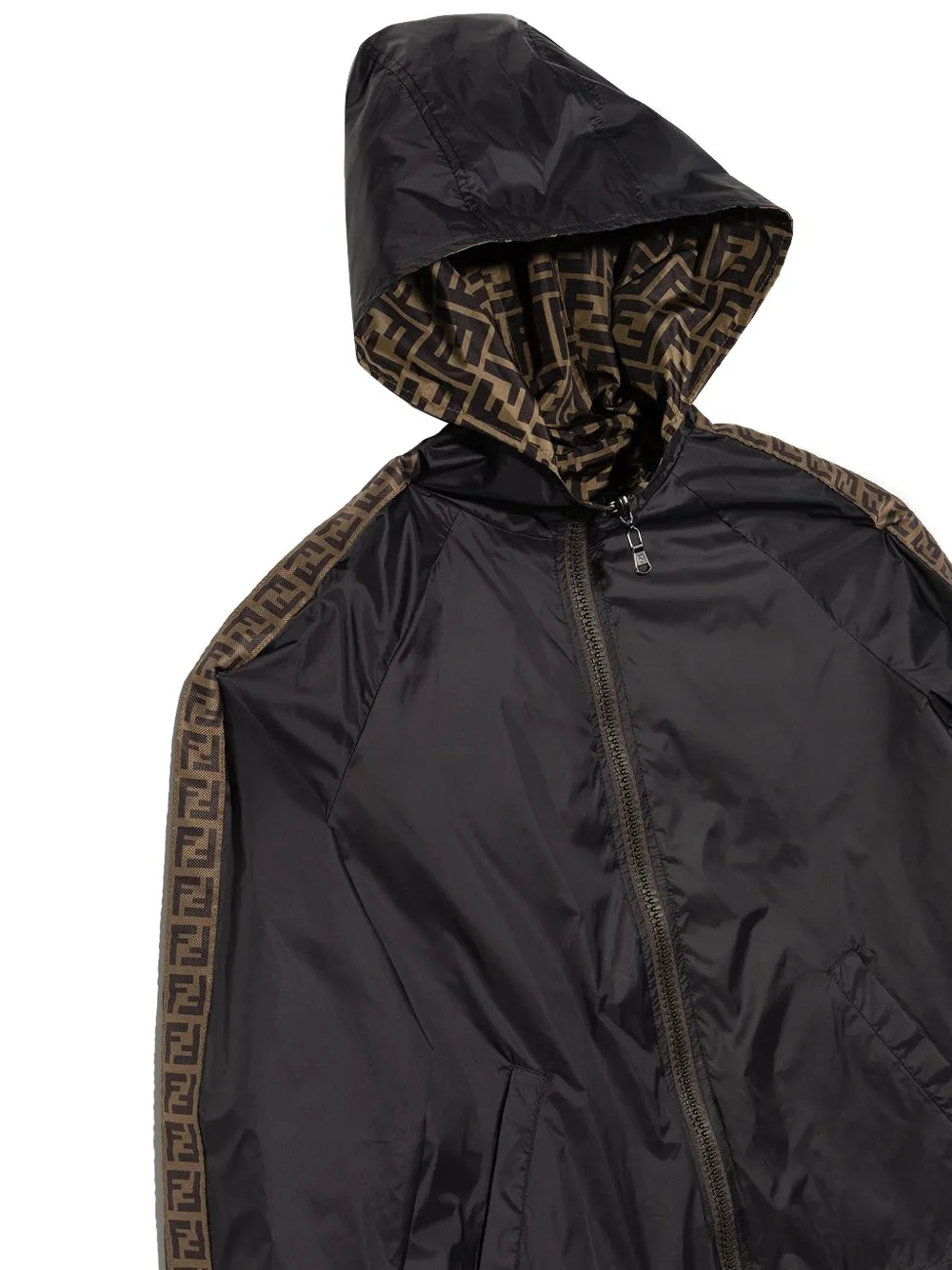 Fendi Kids Omkeerbaar jack met FF-logo Zwart