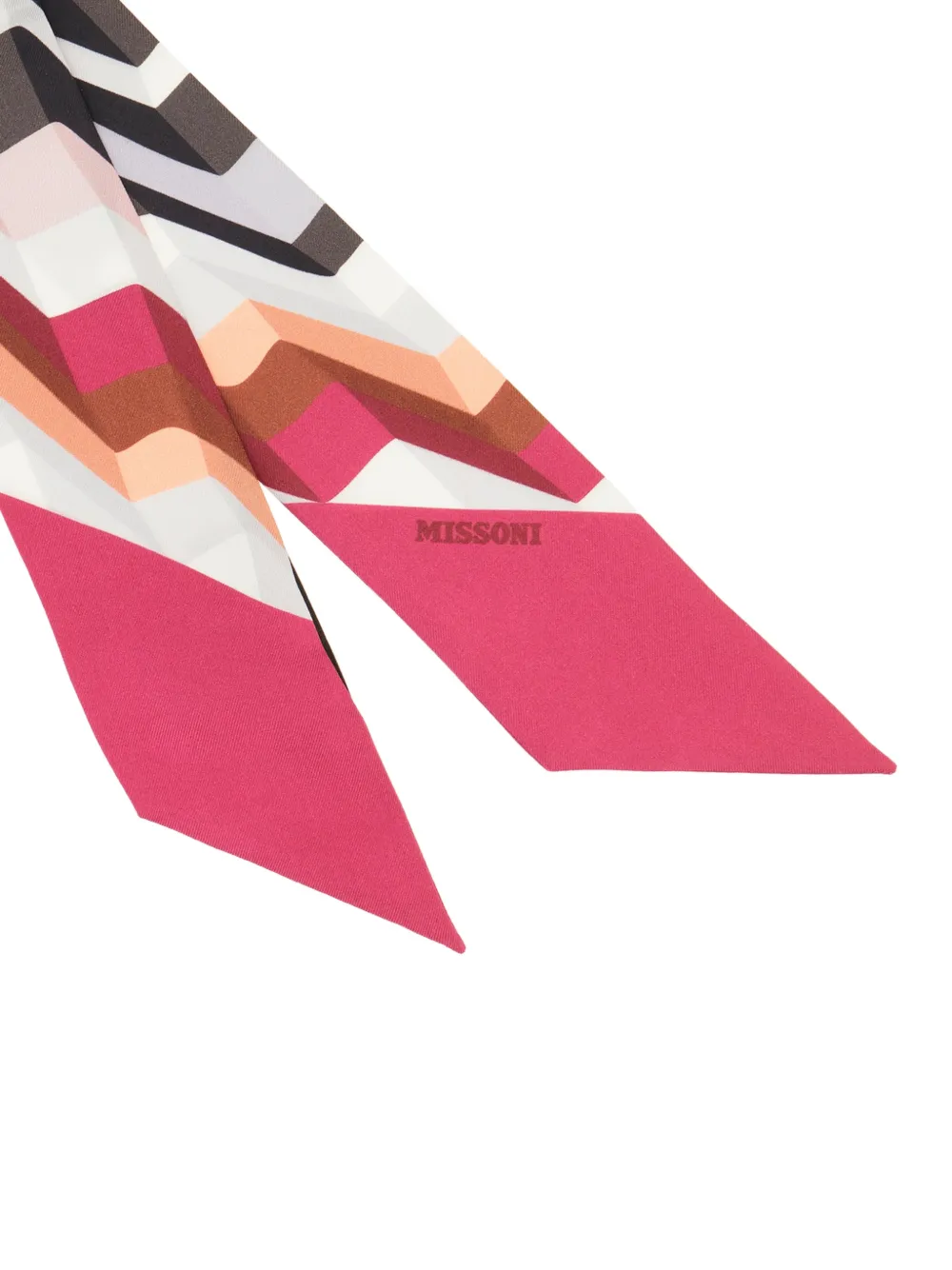 Missoni Zijden sjaal met zigzag-patroon Wit