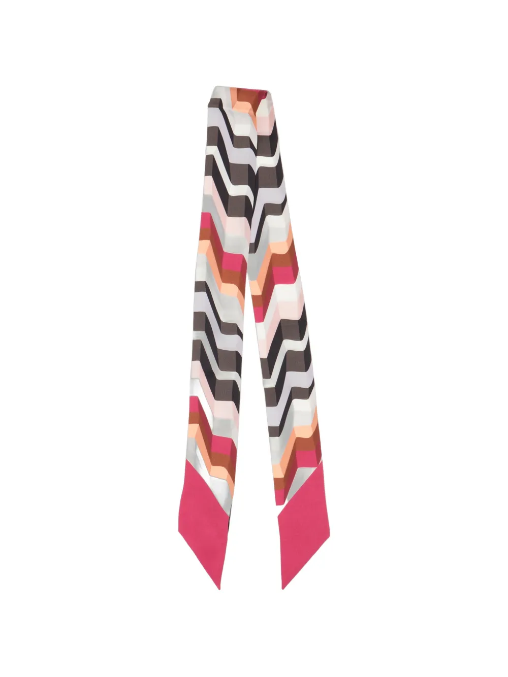 Missoni Seidenschal mit Zickzackmuster - Weiß