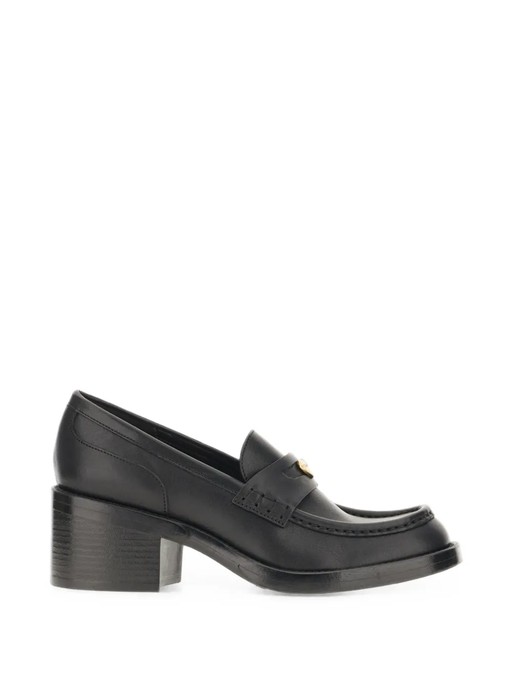 Chloé leather block-heel loafers