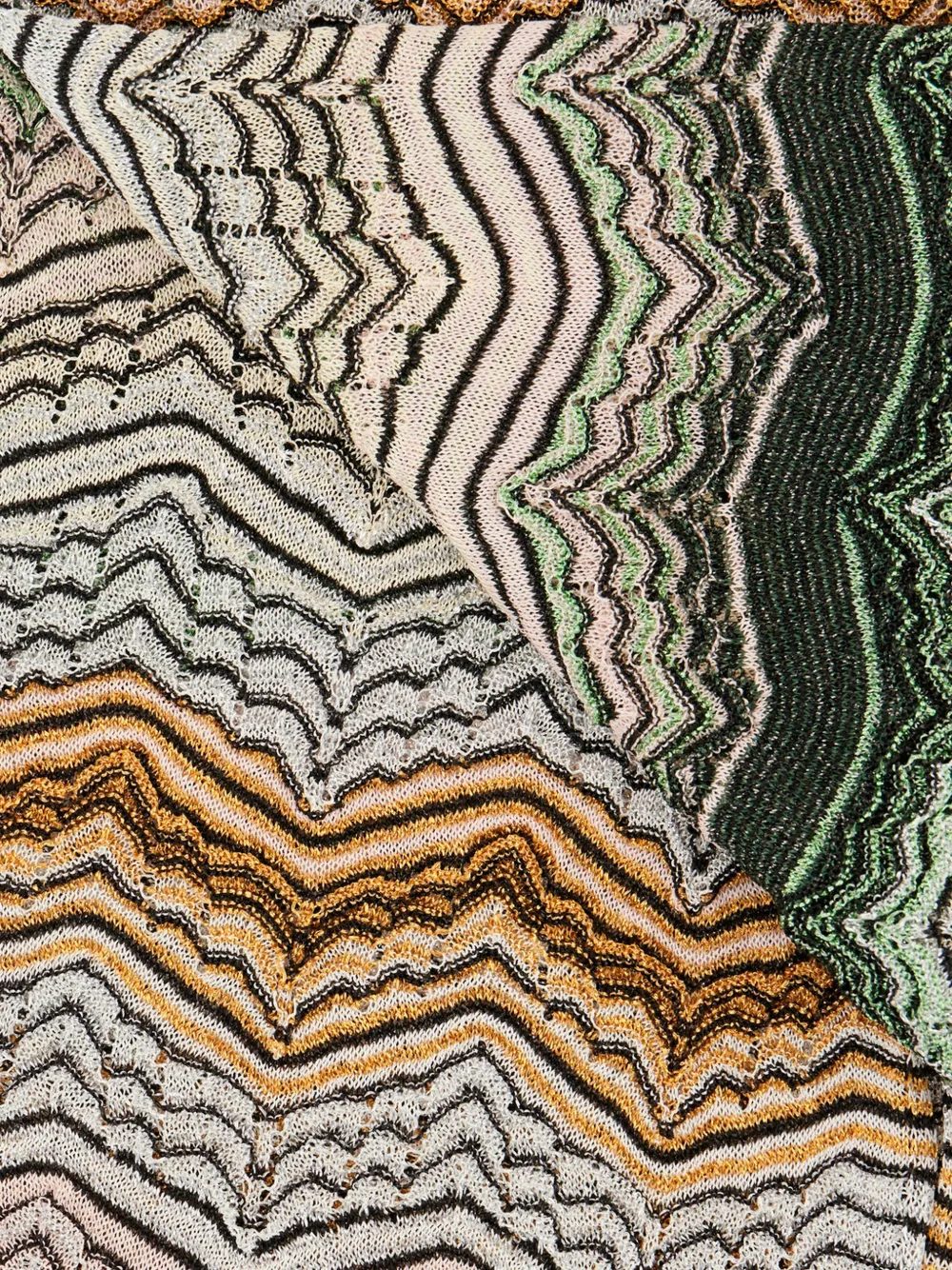 Missoni Sjaal met zigzagpatroon Beige