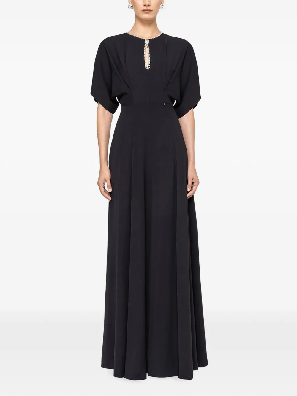 NISSA Maxi-jurk met kristallen Zwart