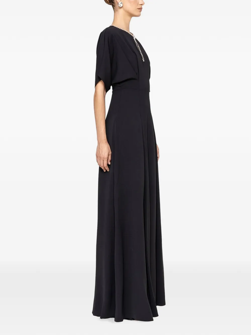 NISSA Maxi-jurk met kristallen Zwart