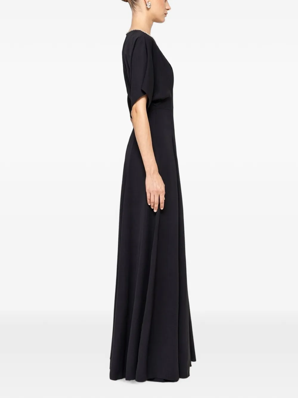 NISSA Maxi-jurk met kristallen Zwart