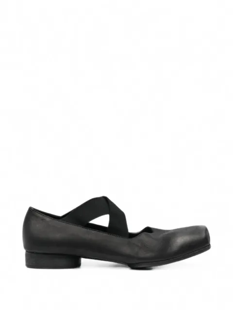 Uma Wang crossover-strap square-toe ballet flats